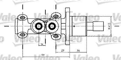 Valeo 350734 главный тормозной цилиндр на AUDI 80 (81, 85, B2)