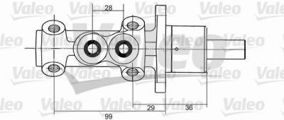 Valeo 350824 главный тормозной цилиндр на VW PASSAT Variant (3A5, 35I)