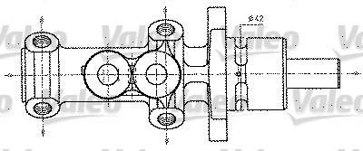 Valeo 402227 главный тормозной цилиндр на PEUGEOT 306 (7B, N3, N5)