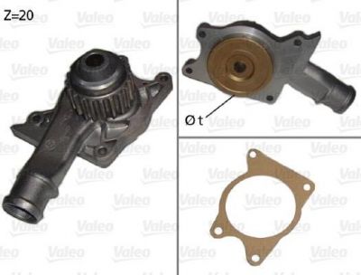 Valeo 506008 водяной насос на FORD ESCORT IV кабрио (ALF)