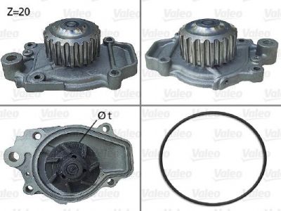 Valeo 506028 водяной насос на HONDA CIVIC III Hatchback (AL, AJ, AG, AH)