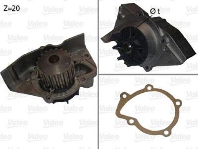 Valeo 506530 водяной насос на PEUGEOT 306 Break (7E, N3, N5)