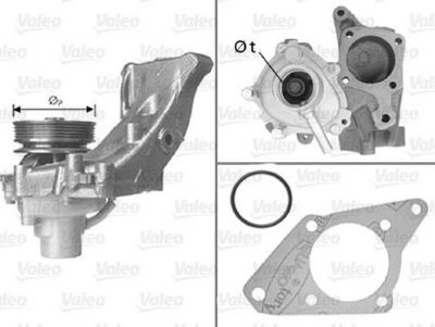 Valeo 506586 водяной насос на FIAT DUCATO фургон (230L)