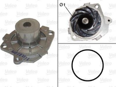 Valeo 506590 водяной насос на OPEL ASTRA H GTC (L08)