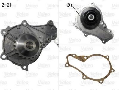 Valeo 506714 водяной насос на PEUGEOT 208