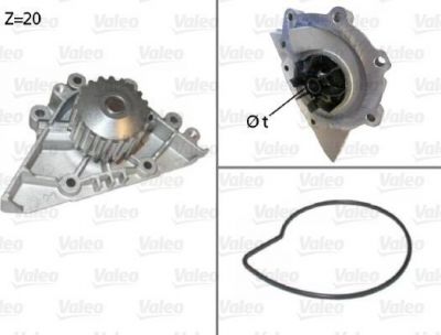 Valeo 506720 водяной насос на PEUGEOT 206 SW (2E/K)