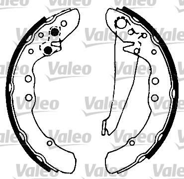 Valeo 553728 комплект тормозных колодок на AUDI 80 (89, 89Q, 8A, B3)