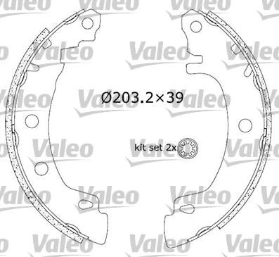 Valeo 553814 комплект тормозных колодок на RENAULT MEGANE I Cabriolet (EA0/1_)