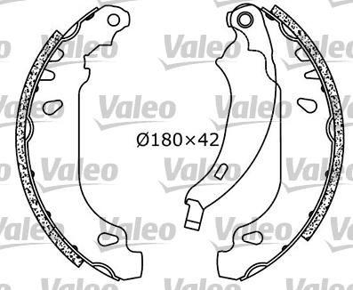 Valeo 553864 комплект тормозных колодок на RENAULT CLIO II (BB0/1/2_, CB0/1/2_)