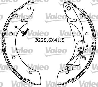 Valeo 554608 комплект тормозных колодок на PEUGEOT 405 II (4B)