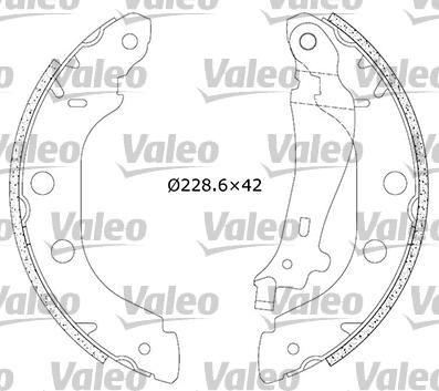 VALEO Тормозные колодки (барабан) NISSAN Primera - RENAULT.Kango (562638)