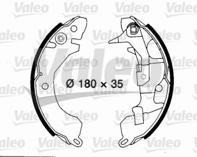 Valeo 562705 комплект тормозных колодок на MITSUBISHI LANCER IV (C6_A, C7_A)