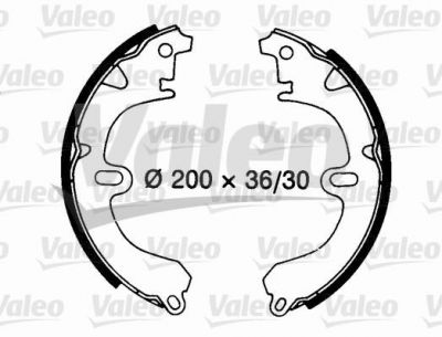 Valeo 562708 комплект тормозных колодок на TOYOTA COROLLA Liftback (_E8_)