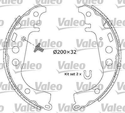 Valeo 562746 комплект тормозных колодок на TOYOTA YARIS (NHP13_, NSP13_, NCP13_, KSP13_, NLP13_)
