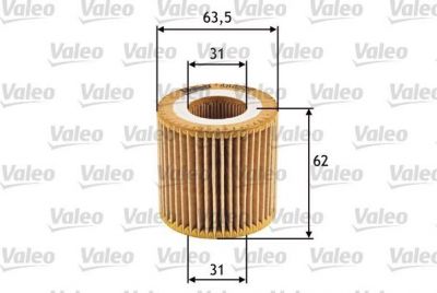 Valeo 586536 масляный фильтр на SKODA FABIA Combi