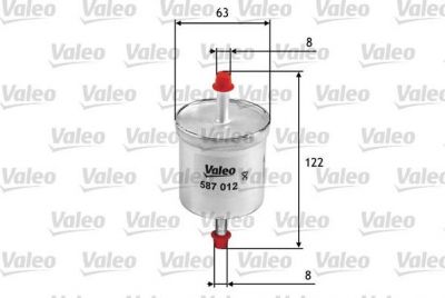 Valeo 587012 топливный фильтр на NISSAN 100 NX (B13)