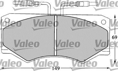 Valeo 598369 комплект тормозных колодок, дисковый тормоз на IVECO DAILY I фургон/универсал