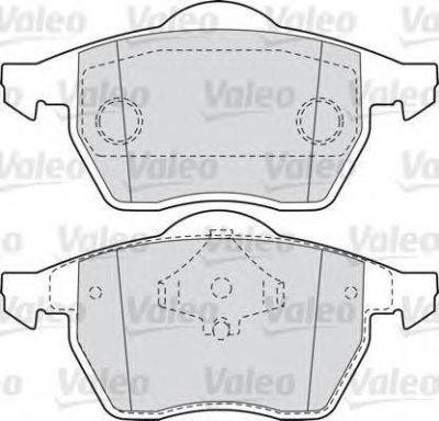 VALEO Колодки тормозные передние VW A3 Golf IV Bora SKODA OCTAVIA (1U) с датчиком (1J0698151M, 598486)