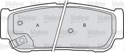 VALEO Колодки тормозные передние KIA SORENTO 02- (GDB3343, 598654)