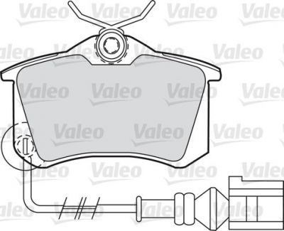 VALEO Колодки тормозные зад.VW Polo IV, Audi A2 00-05, Skoda Fabia I -08 (6Q0698451, 598674)