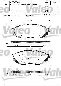 Valeo 601291 комплект тормозных колодок, дисковый тормоз на CHEVROLET SPARK (M300)