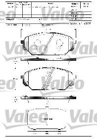 Valeo 601308 комплект тормозных колодок, дисковый тормоз на HYUNDAI H-1 Cargo (TQ)
