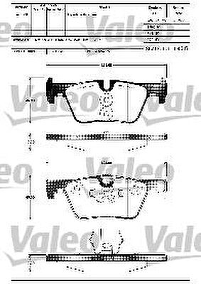 VALEO КОМПЛЕКТ ТОРМОЗНЫХ КОЛОДОК, ДИСКОВЫЙ ТОРМОЗ (601311)