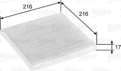 VALEO Фильтр салона Toyota LAND CRUISER (_J12_) 3.0D-4.0i 99->/AVENSIS VERSO 2.0D/PRIUS 1.5i 03/05-/YARIS 1.0-1.3 (8713947010, 698796)