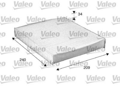 VALEO Фильтр салона FORD C-MAX/MONDEO IV/S-MAX/VOLVO C30/S40 (1315686, 698882)