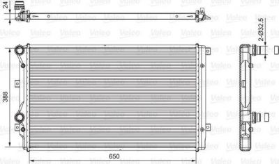 Valeo 701540 радиатор, охлаждение двигателя на SKODA OCTAVIA (1Z3)