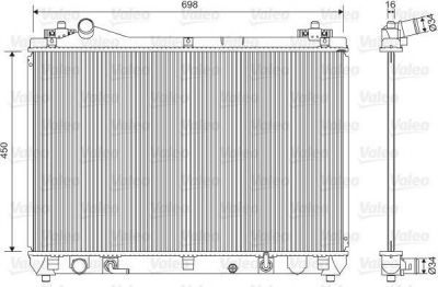 Valeo 701592 радиатор, охлаждение двигателя на SUZUKI GRAND VITARA II (JT)