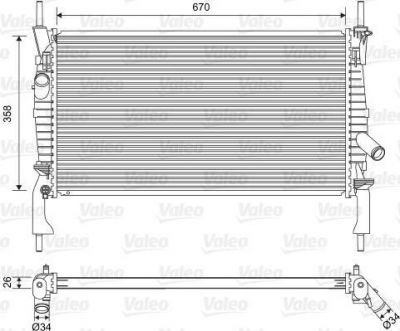 Valeo 701606 радиатор, охлаждение двигателя на FORD TRANSIT c бортовой платформой/ходовая часть