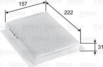 Valeo 715 809 Фильтр салона FIAT 500 12-