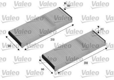 Valeo 715500 фильтр, воздух во внутренном пространстве на AUDI A6 Allroad (4FH, C6)