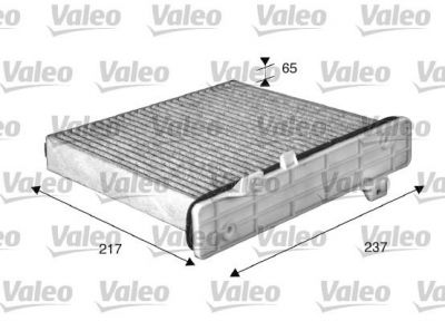 VALEO Фильтр салонный (угольный) MITSUBISHI Pajero III 2.5TD/3.2DID/3.5GDI 00-06 (715509)