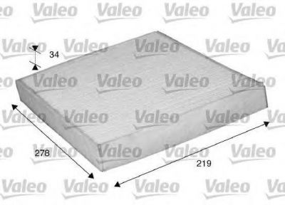 VALEO Фильтр салона VAG Q7/T5/Multivan/Touareg Porsche Cayenne/Transporter V 2,5…6,0L Diesel 03-> (see cat.) (7H0819631, 715581)