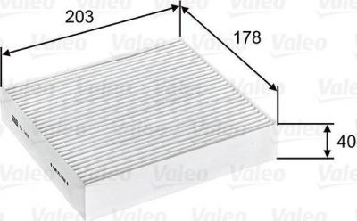 Valeo 715603 фильтр, воздух во внутренном пространстве на MITSUBISHI GALANT V седан (E5_A, E7_A, E8_A)