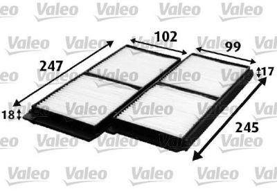 Valeo 715642 фильтр, воздух во внутренном пространстве на MAZDA 2 (DE)