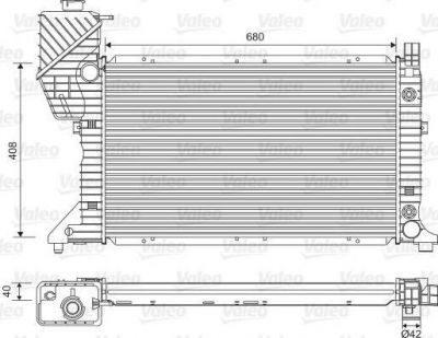 Valeo 732472 радиатор, охлаждение двигателя на MERCEDES-BENZ SPRINTER 2-t фургон (901, 902)
