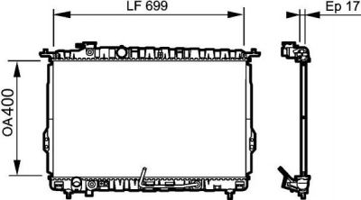 Valeo 734949 радиатор, охлаждение двигателя на HYUNDAI SONATA IV (EF)