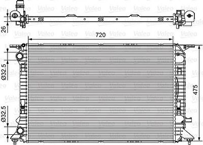 Valeo 735471 радиатор, охлаждение двигателя на AUDI A4 Allroad (8KH, B8)