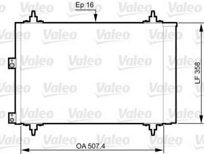 Valeo 814080 конденсатор, кондиционер на PEUGEOT PARTNER фургон (5)