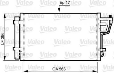 Valeo 814351 конденсатор, кондиционер на KIA CEE'D SW (ED)