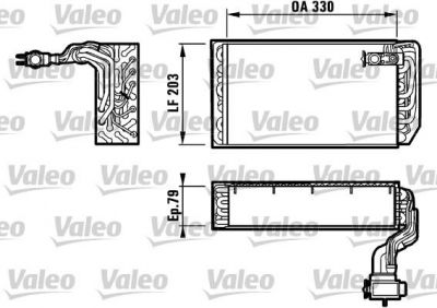 Valeo 817079 испаритель, кондиционер на PEUGEOT 605 (6B)