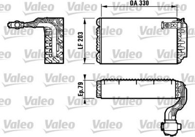 Valeo 817090 испаритель, кондиционер на PEUGEOT 605 (6B)