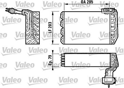 Valeo 817095 испаритель, кондиционер на PEUGEOT 406 Break (8E/F)