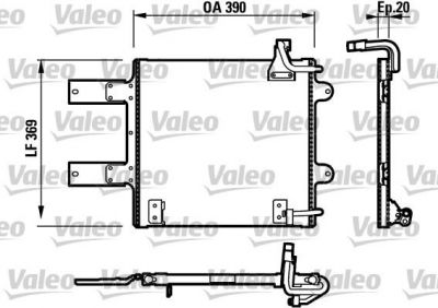 Valeo 817246 конденсатор, кондиционер на VW LUPO (6X1, 6E1)