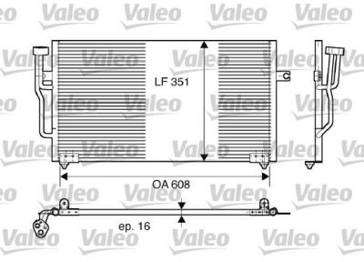 Valeo 817559 конденсатор, кондиционер на VOLVO V40 универсал (VW)