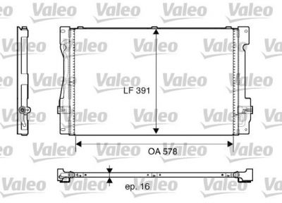 Valeo 817675 конденсатор, кондиционер на VOLVO V70 I (LV)