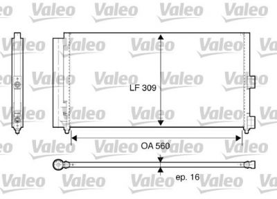 Valeo 818021 конденсатор, кондиционер на FIAT PUNTO (188)